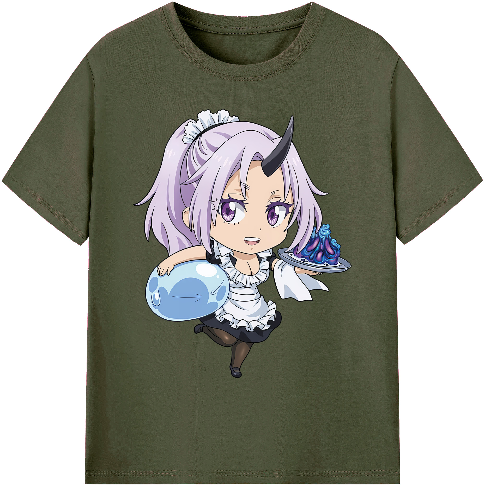 （画像用） 転スラ Regarding Reincarnated to Slime 綿100％ メンズ半袖Tシャツ｜肌触りやわらか＆通気性